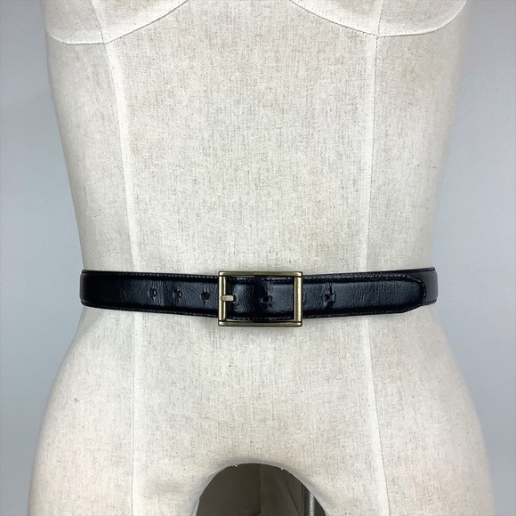Accessories - Women’s Black Bonded Leather Belt Size 26-28